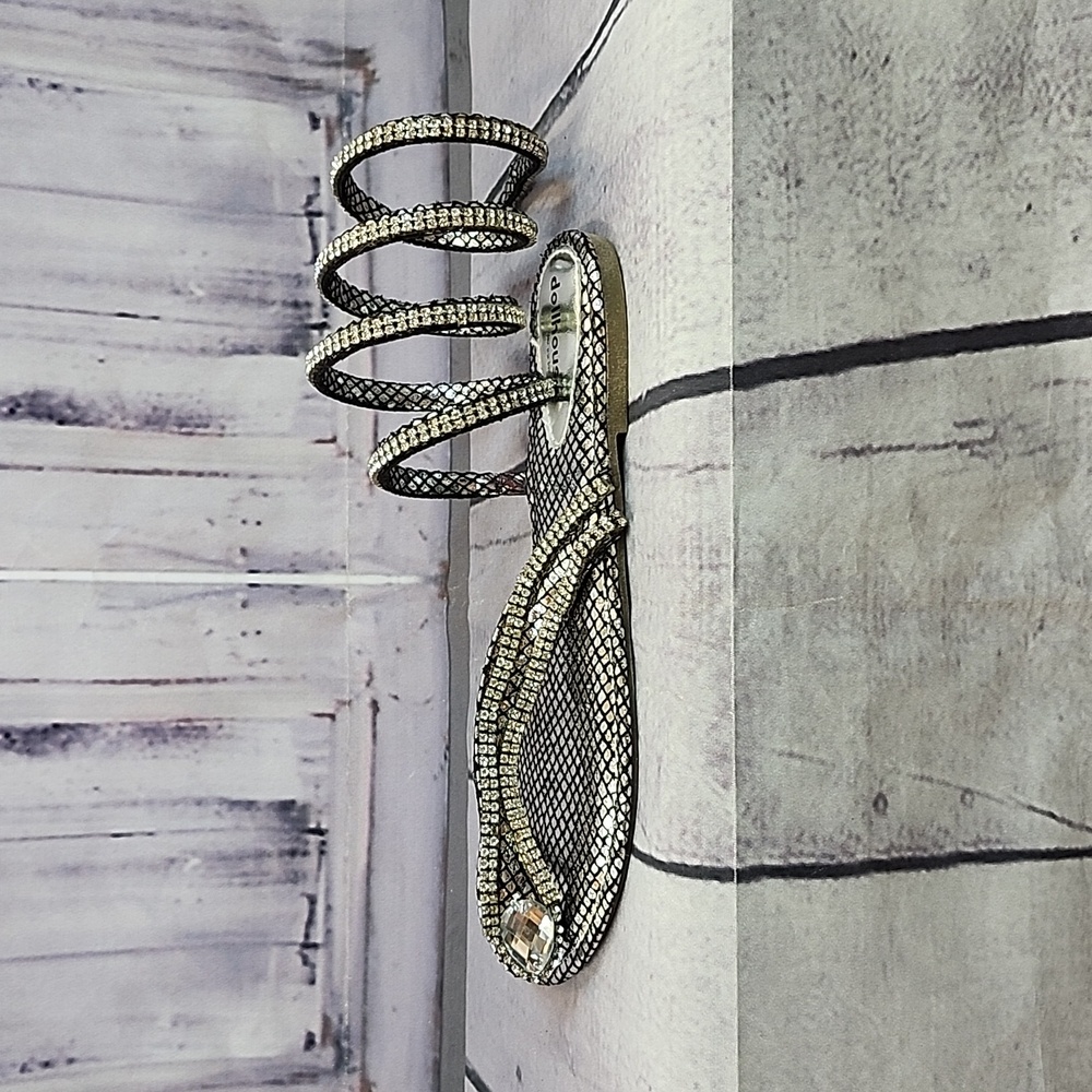 Dollhouse Rhinestone Snake Sandals